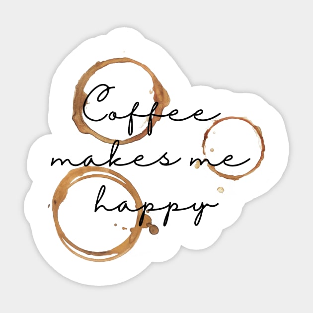 Coffee tee Sticker by Lindseysdesigns